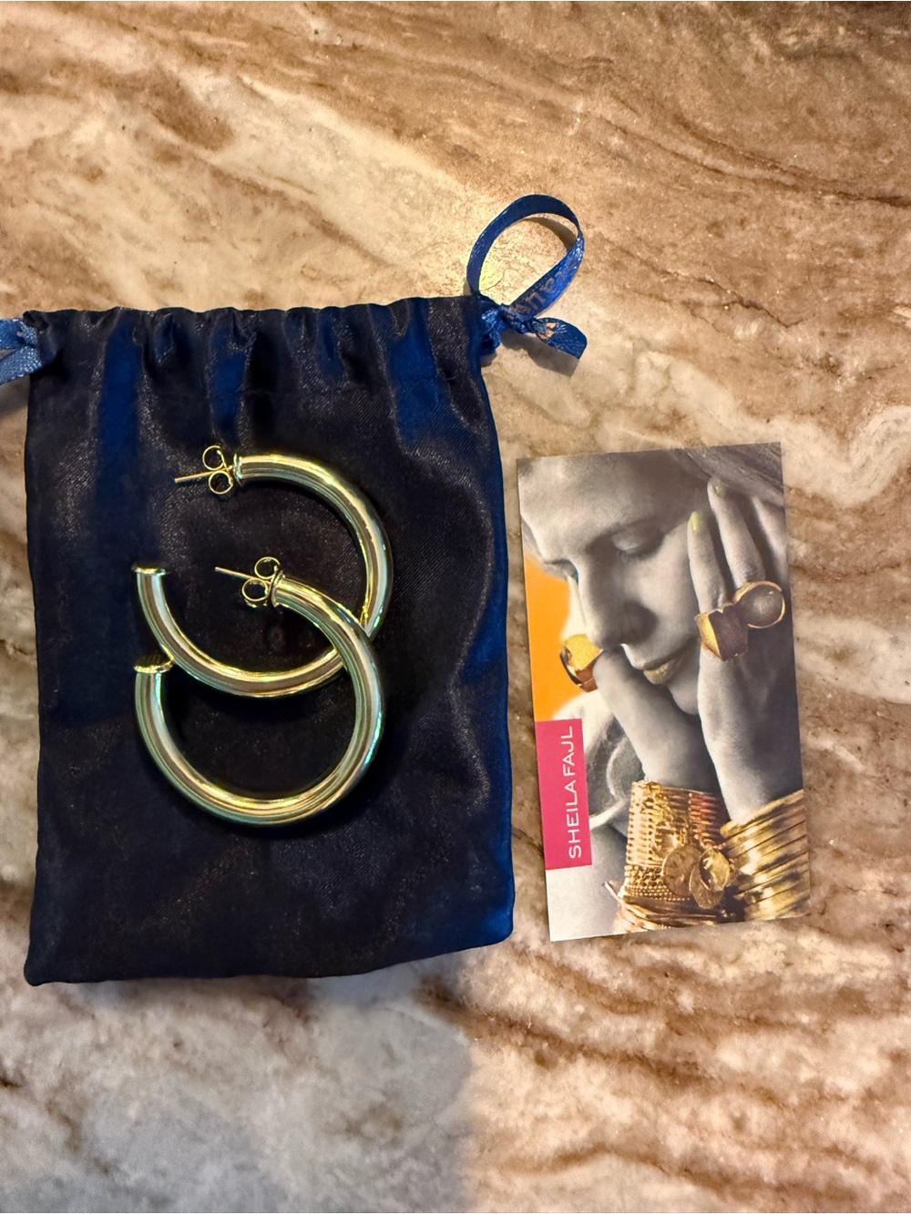 New Sheila Fajl gold plated earrings